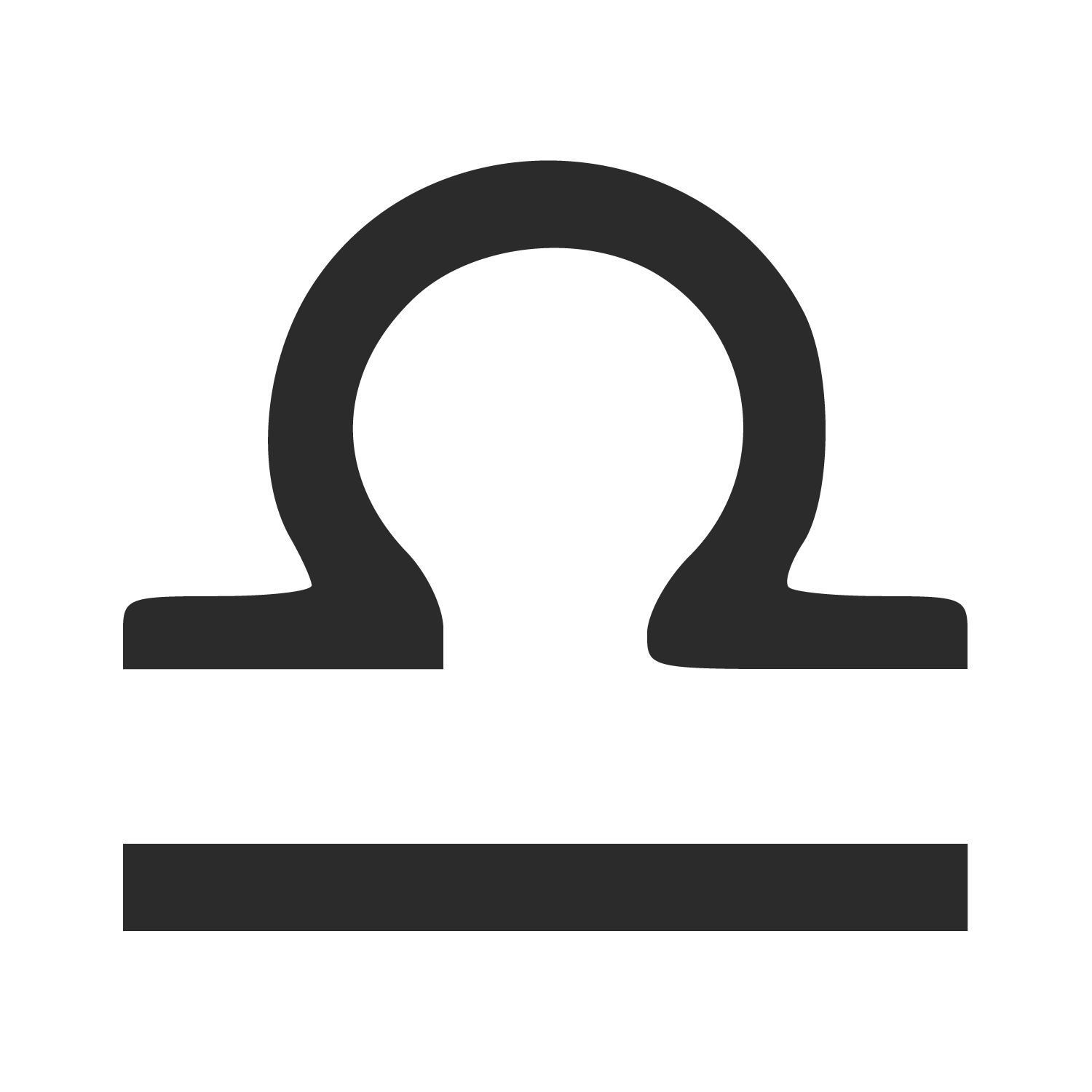 Le symbole de la Balance représente l'instrument de mesure qui lui est associé (un poids de mesure et le fléau).