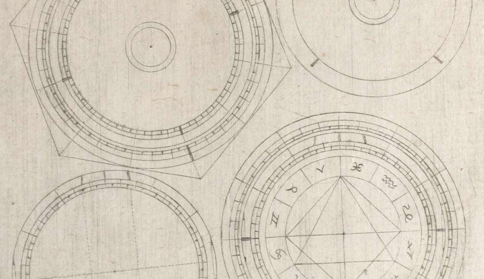 Illustrations datant de 1614 pour la réalisation de cartes du ciel.