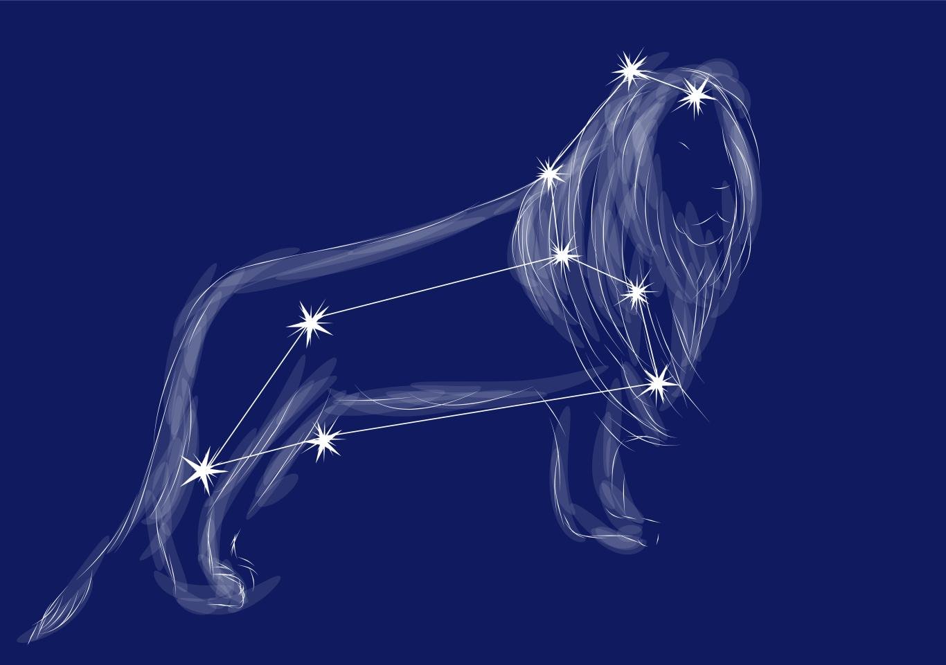 La constellation du Lion illustrée.