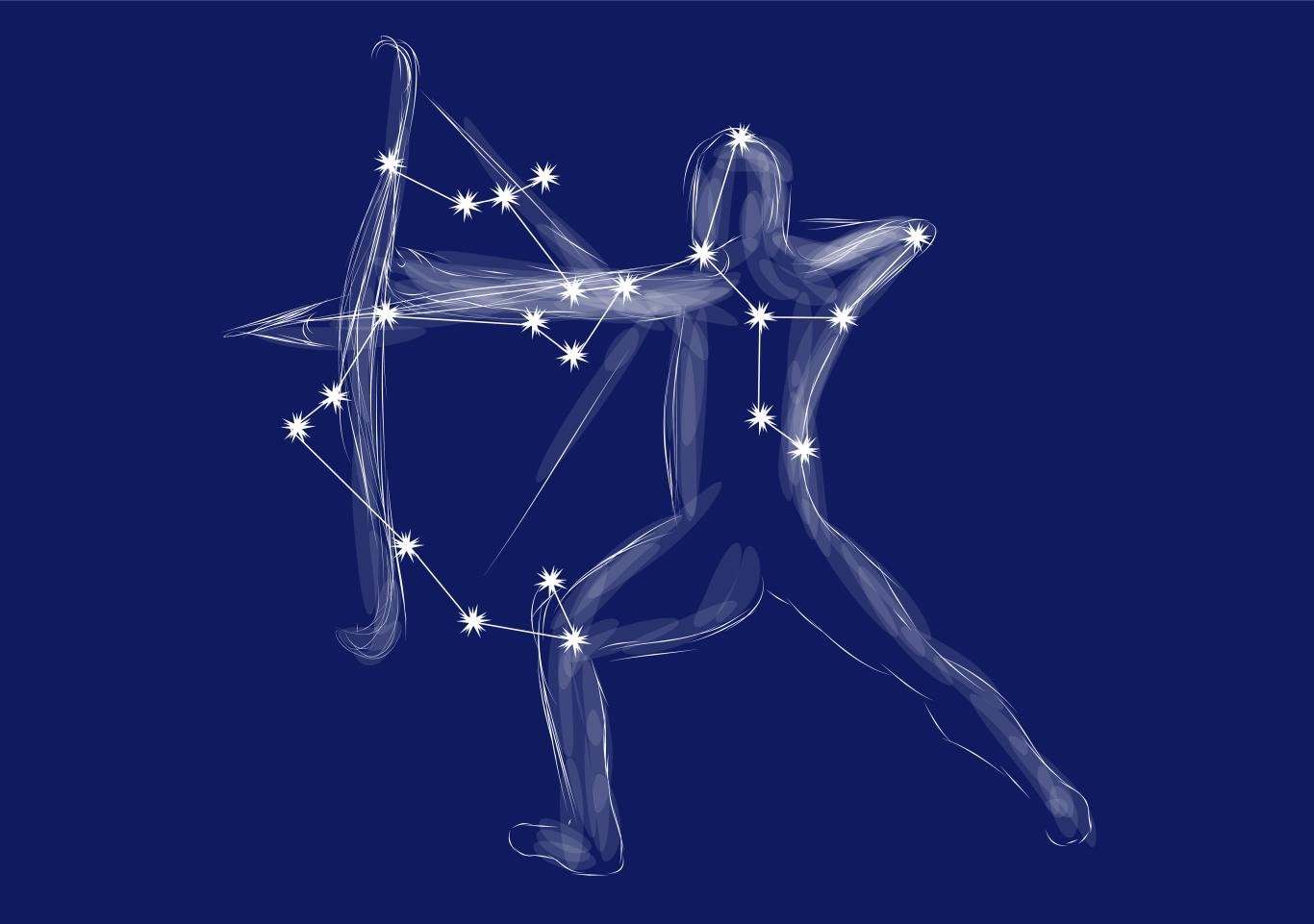 La constellation du Sagittaire illustrée.