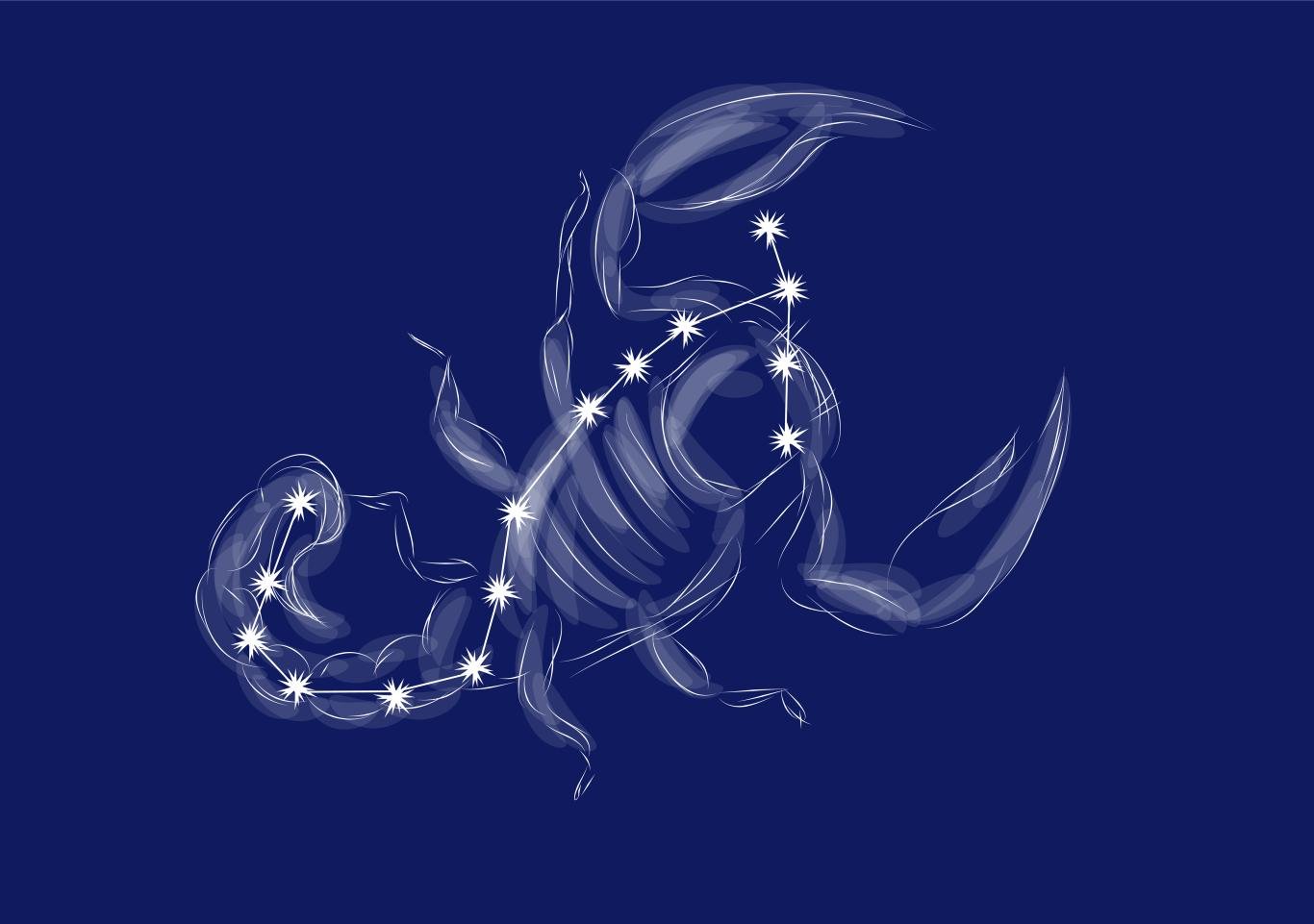 La constellation du Scorpion illustrée.