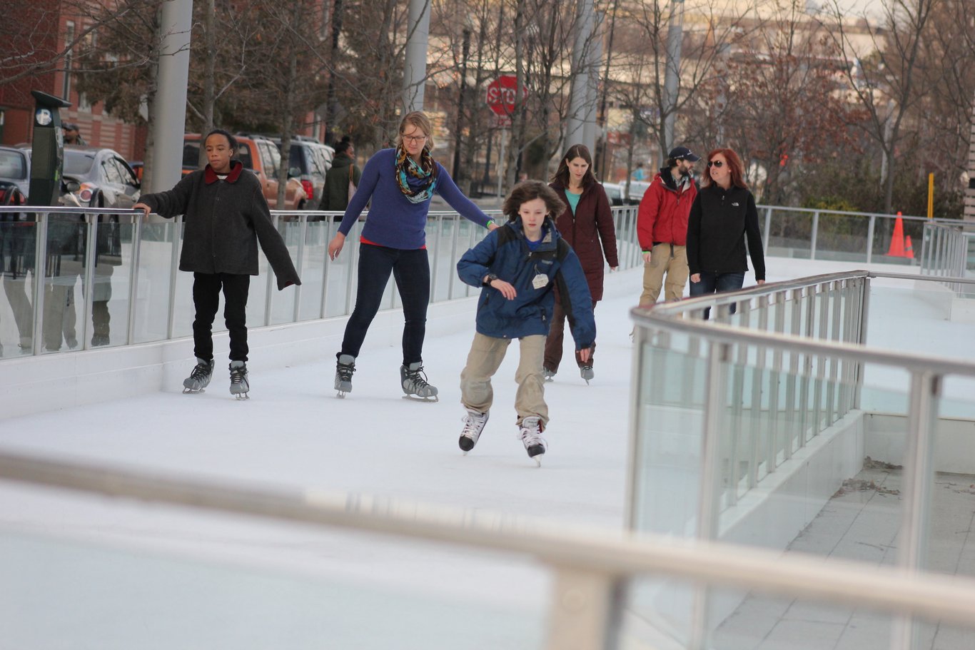 Sortie patinoire en extérieur.