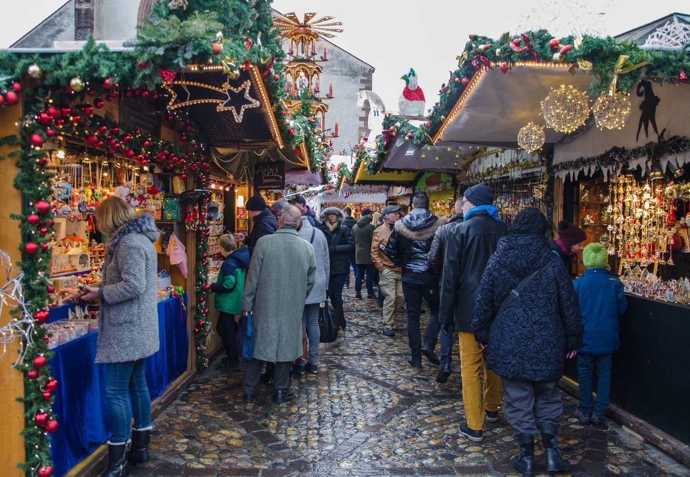 Balade dans le marché de Noël.