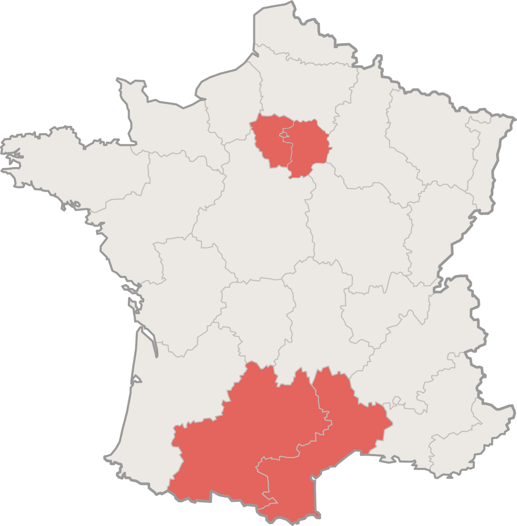 Carte des académies regroupées dans la zone C