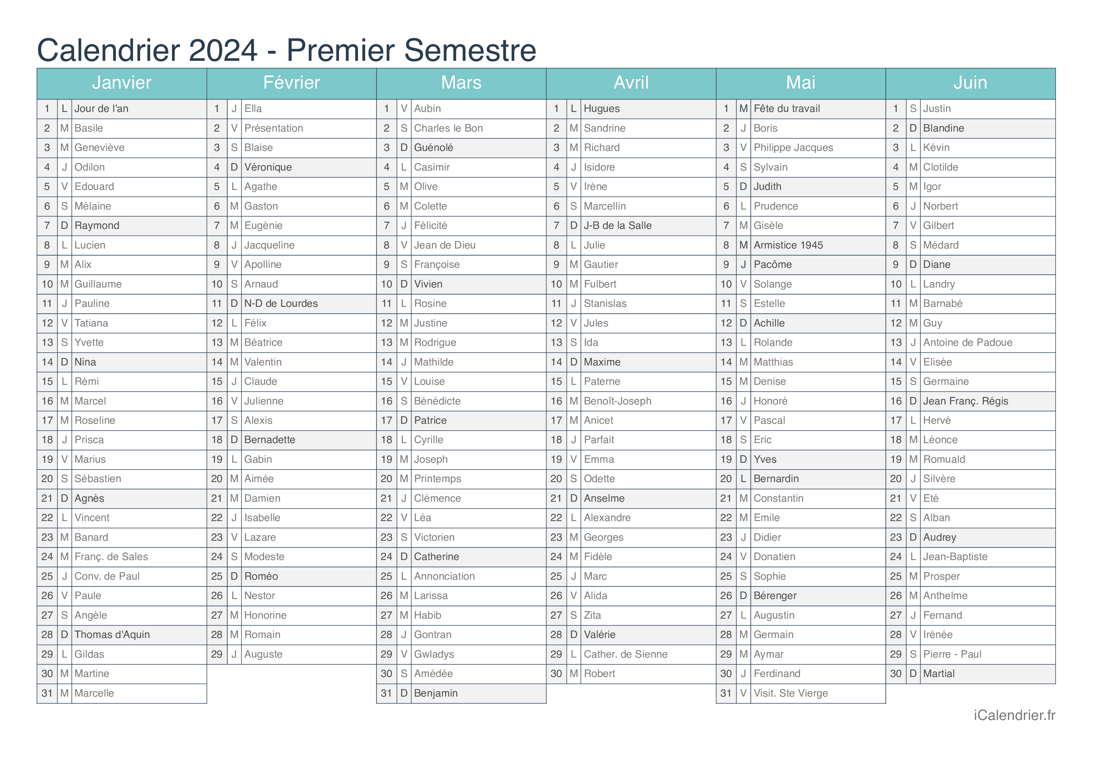 Calendrier 2024 Imprimer PDF Et Excel ICalendrier Calendrier 2024 Imprimer PDF Et Excel ICalendrier