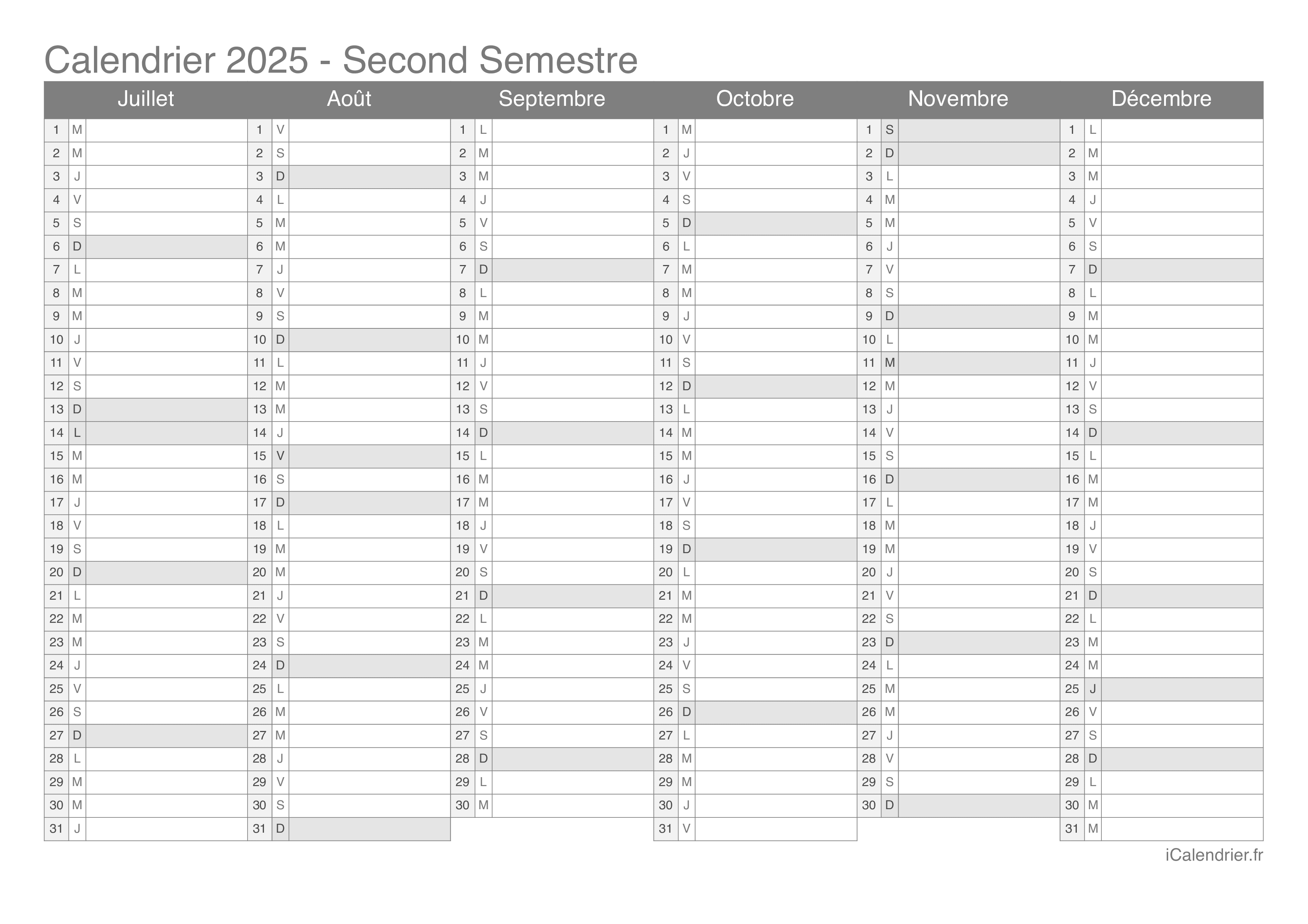 Calendrier 2025 A Imprimer Gratuit En Pdf Et Excel Images