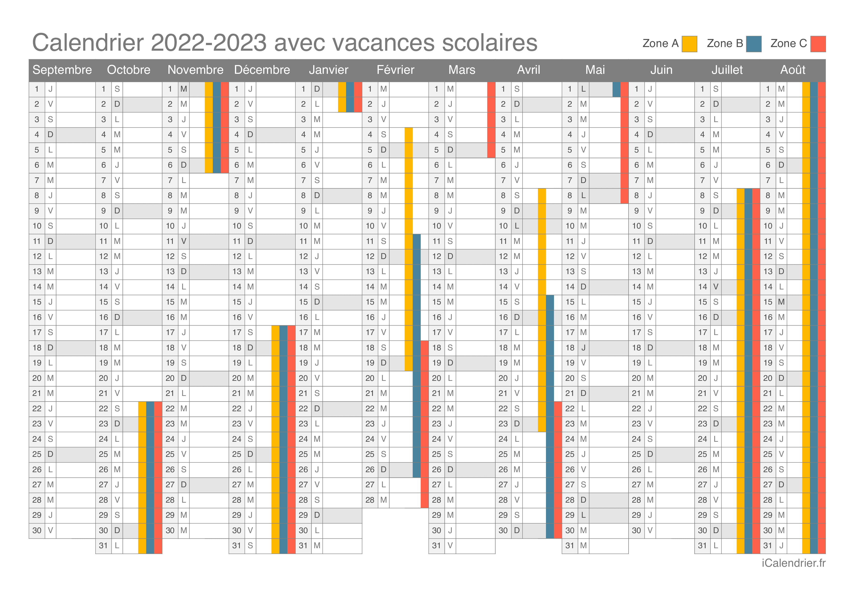 Calendrier Mars 2023 Vacances Scolaires Vacances Scolaires 2022-2023 - Dates Et Calendrier - Icalendrier